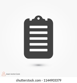 checklist icon, stock vector illustration flat design