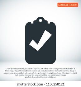 checklist icon, stock vector illustration flat design