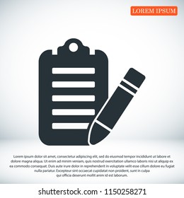 checklist icon, stock vector illustration flat design