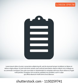 checklist icon, stock vector illustration flat design