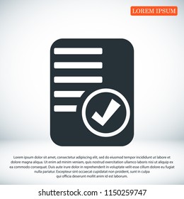 checklist icon, stock vector illustration flat design