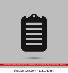 checklist icon, stock vector illustration flat design