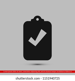 checklist icon, stock vector illustration flat design