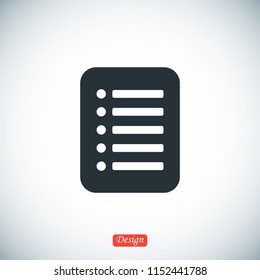 checklist icon, stock vector illustration flat design