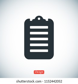 checklist icon, stock vector illustration flat design