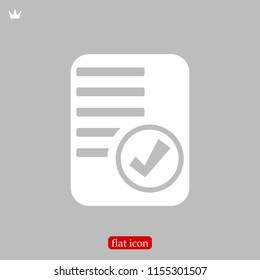 checklist icon, stock vector illustration flat design
