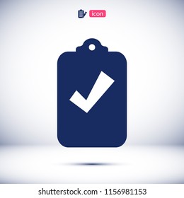 checklist icon, stock vector illustration flat design