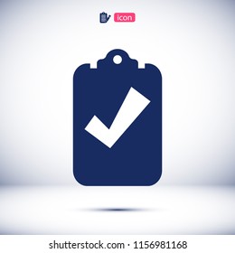 checklist icon, stock vector illustration flat design