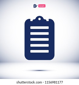 checklist icon, stock vector illustration flat design