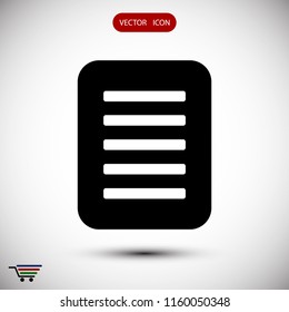 checklist icon, stock vector illustration flat design