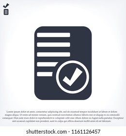 checklist icon, stock vector illustration flat design