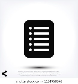 checklist icon, stock vector illustration flat design
