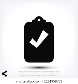 checklist icon, stock vector illustration flat design