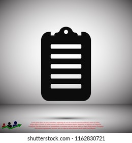 checklist icon, stock vector illustration flat design