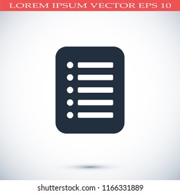 checklist icon, stock vector illustration flat design