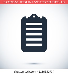 checklist icon, stock vector illustration flat design