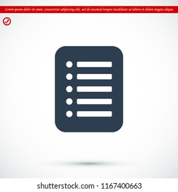 checklist icon, stock vector illustration flat design