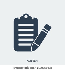 checklist icon, stock vector illustration flat design