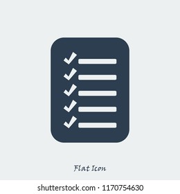 checklist icon, stock vector illustration flat design