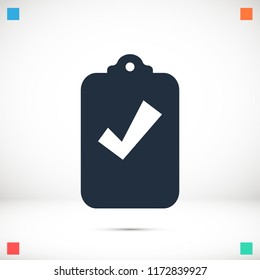 checklist icon, stock vector illustration flat design