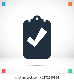 checklist icon, stock vector illustration flat design