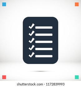 checklist icon, stock vector illustration flat design