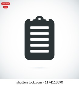 checklist icon, stock vector illustration flat design