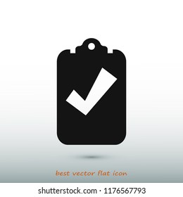 checklist icon, stock vector illustration flat design