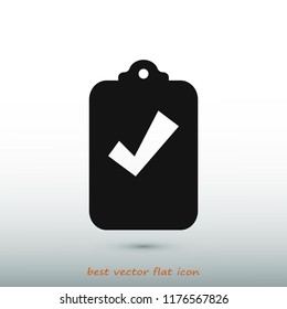 checklist icon, stock vector illustration flat design