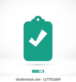 checklist icon, stock vector illustration flat design