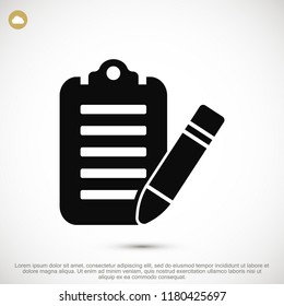 checklist icon, stock vector illustration flat design