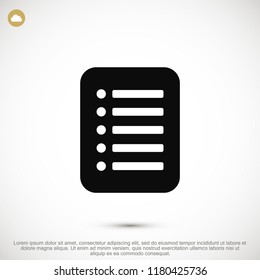 checklist icon, stock vector illustration flat design