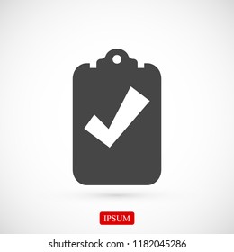 checklist icon, stock vector illustration flat design