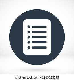 checklist icon, stock vector illustration flat design