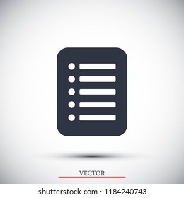 checklist icon, stock vector illustration flat design
