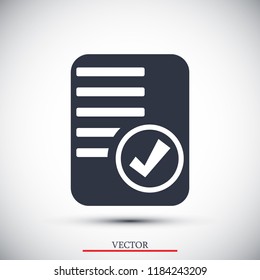 checklist icon, stock vector illustration flat design