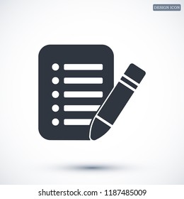 checklist icon, stock vector illustration flat design