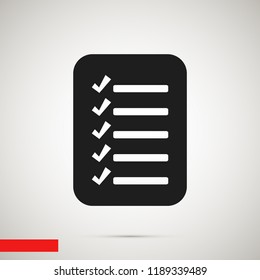 checklist icon, stock vector illustration flat design