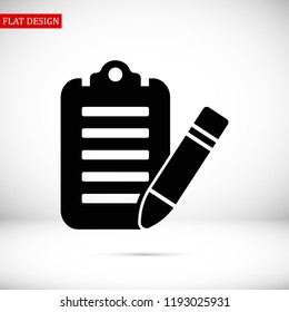 checklist icon, stock vector illustration flat design