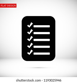 checklist icon, stock vector illustration flat design