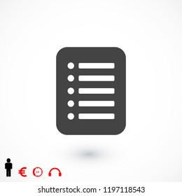 checklist icon, stock vector illustration flat design