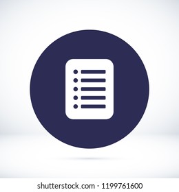 checklist icon, stock vector illustration flat design