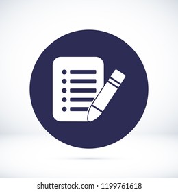 checklist icon, stock vector illustration flat design