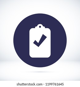 checklist icon, stock vector illustration flat design
