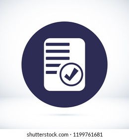checklist icon, stock vector illustration flat design