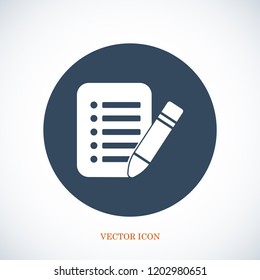 checklist icon, stock vector illustration flat design
