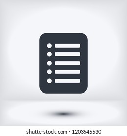 checklist icon, stock vector illustration flat design