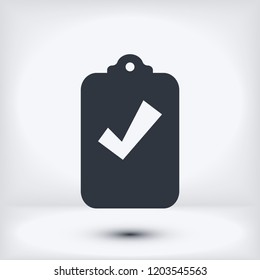 checklist icon, stock vector illustration flat design