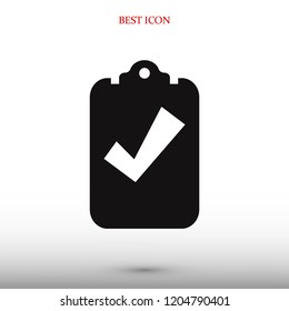 checklist icon, stock vector illustration flat design