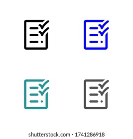 icono de lista de verificación diseño plano de ilustración vectorial de ilustración vectorial.